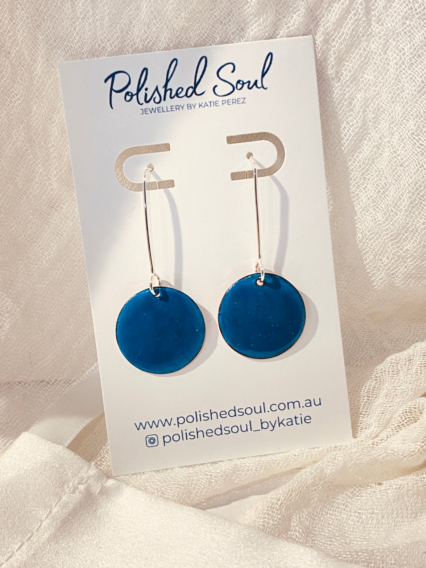 Earring Art - Blue - Enamel Earrings
