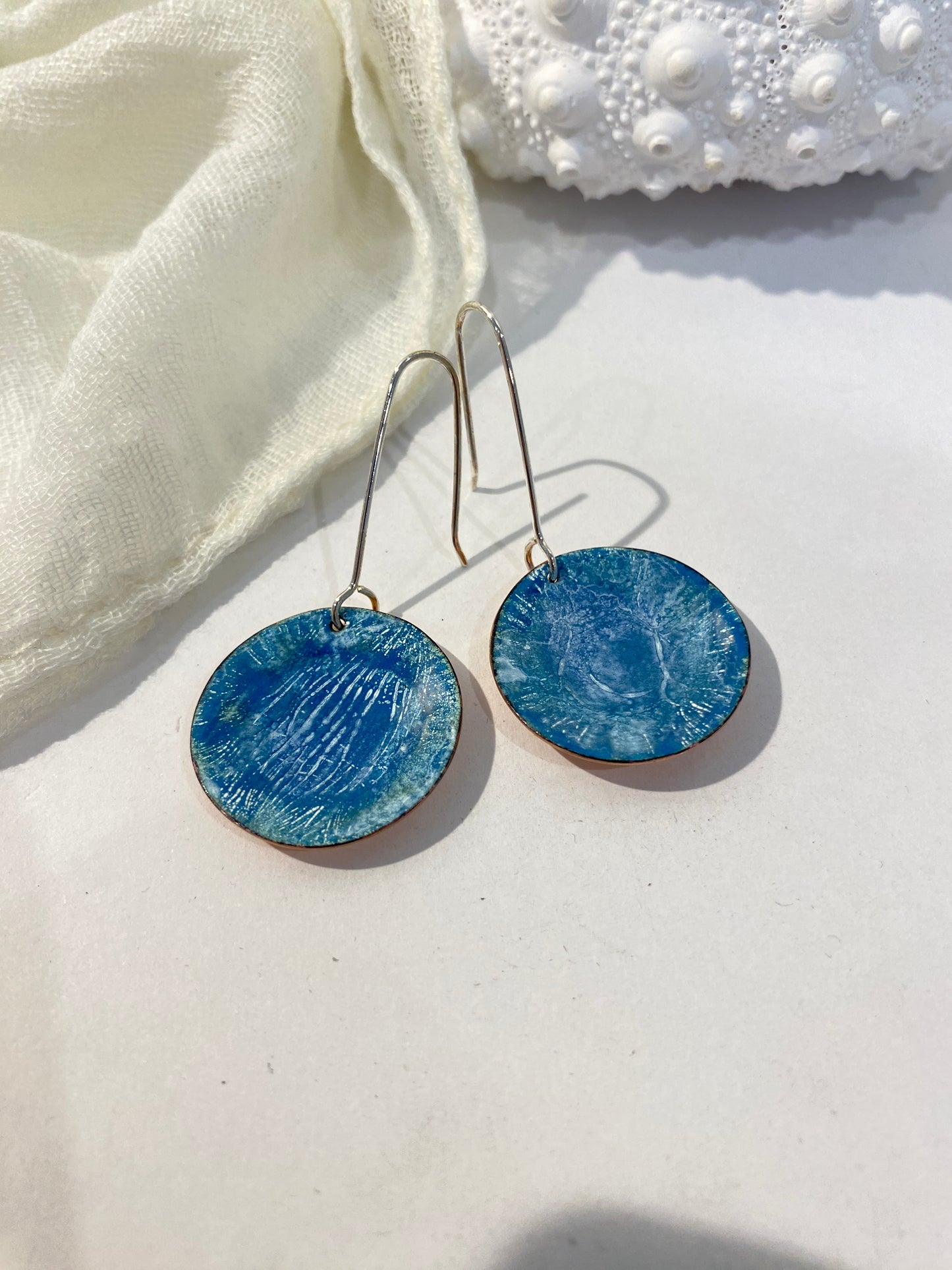Earring Art - #060 - Copper Enamel Earrings