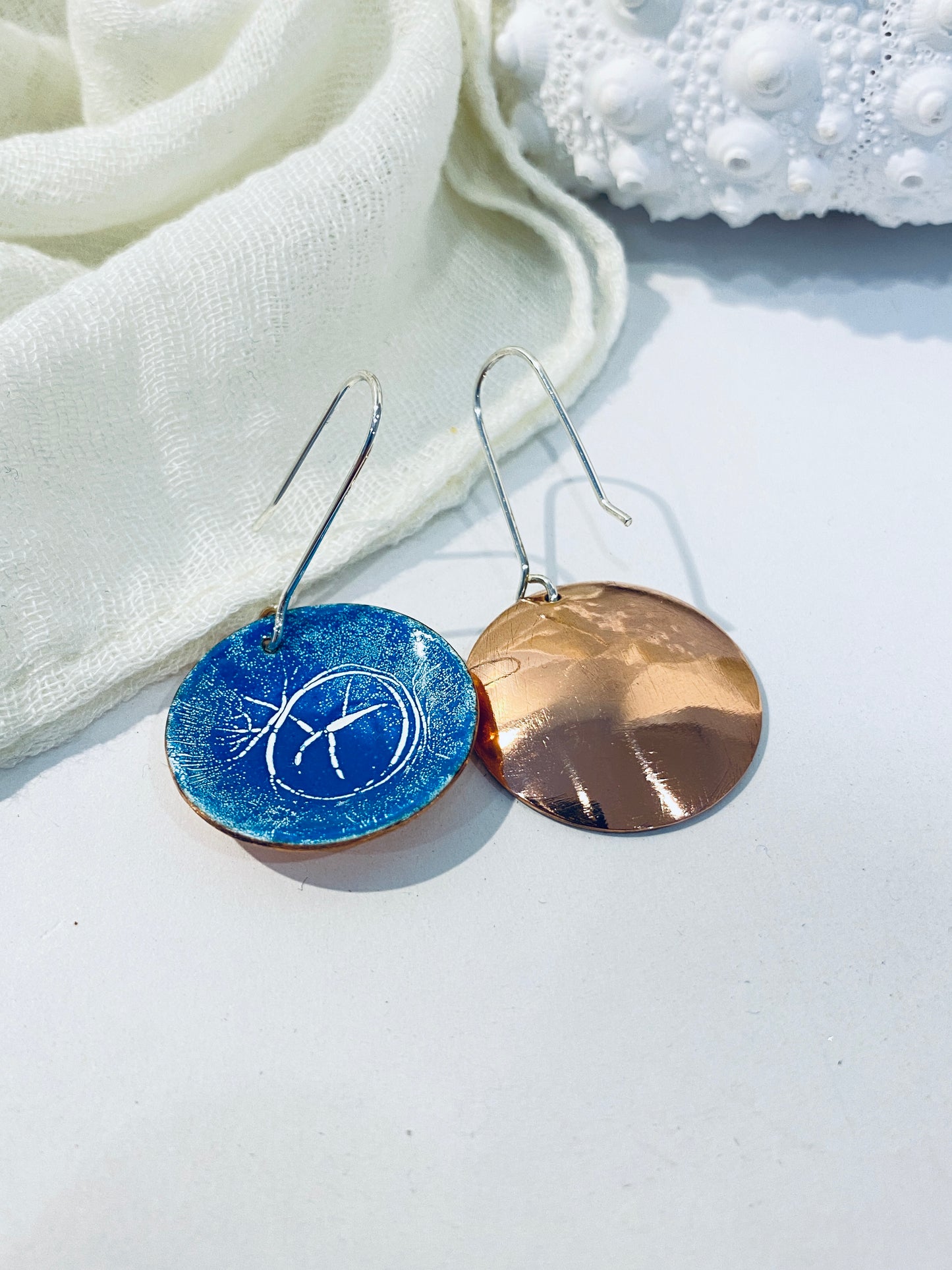 Earring Art - #053 - Copper Enamel Earrings
