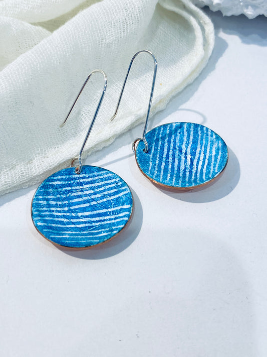 Earring Art - #054 - Copper Enamel Earrings