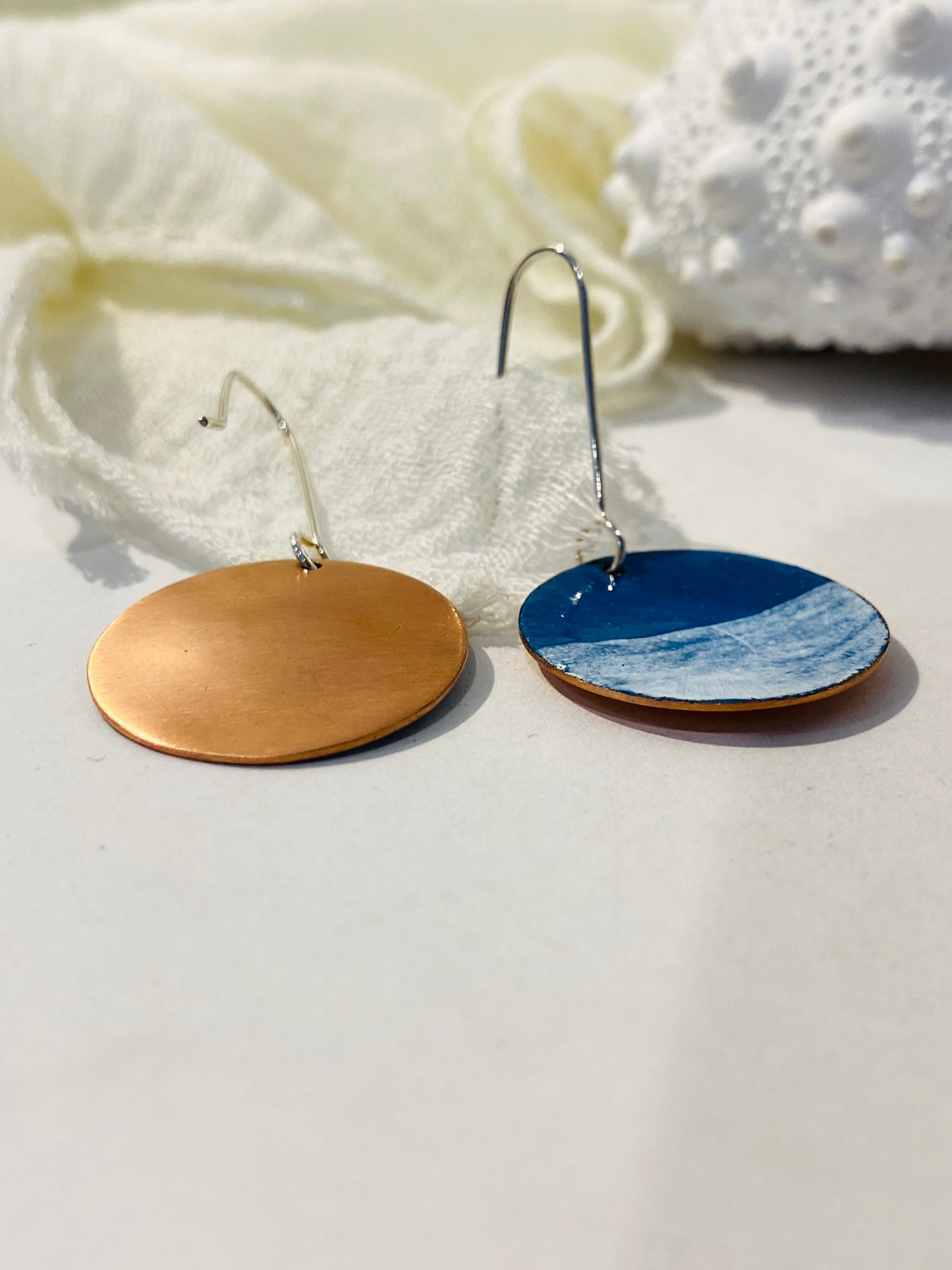 Earring Art - #051 - Copper Enamel Earrings