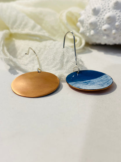 Earring Art - #051 - Copper Enamel Earrings