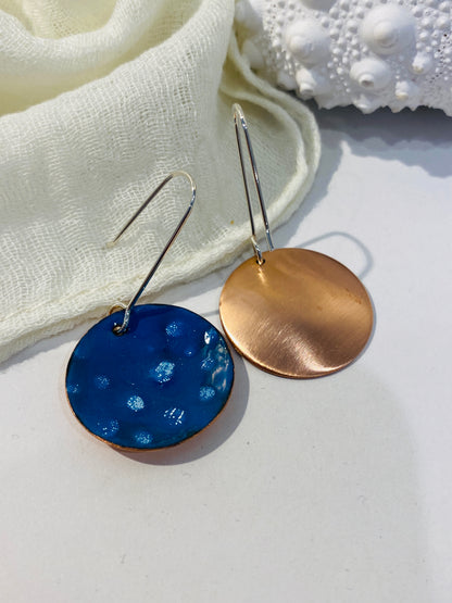 Earring Art - #052 - Copper Enamel Earrings