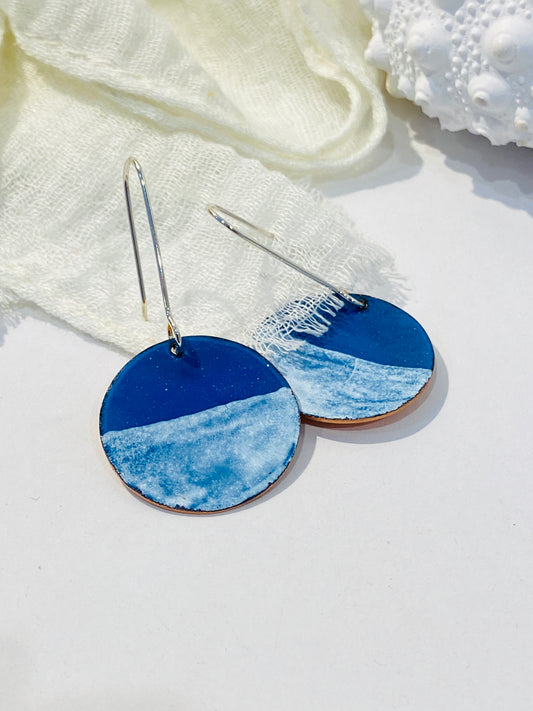 Earring Art - #051 - Copper Enamel Earrings