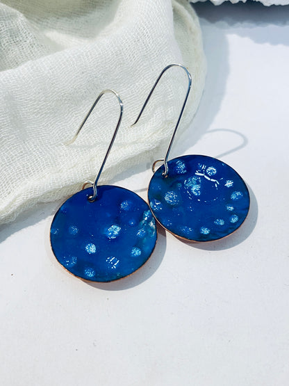 Earring Art - #052 - Copper Enamel Earrings