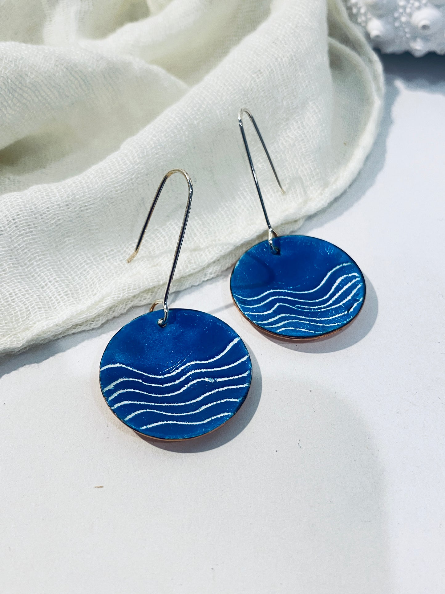 Earring Art - #055 - Copper Enamel Earrings