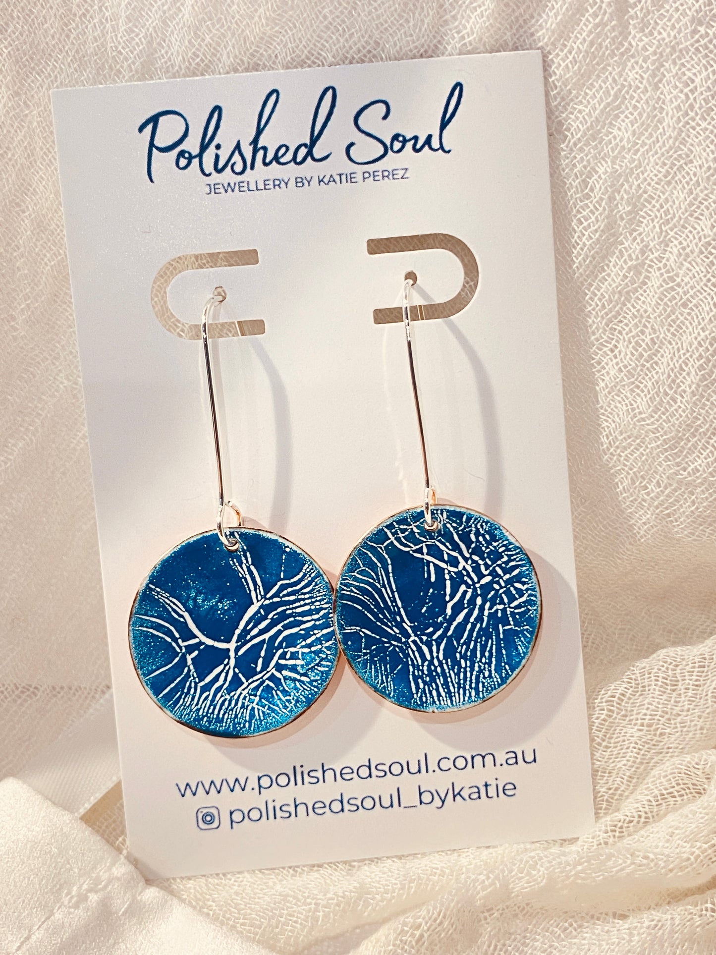 Earring Art - #050 - Copper Enamel Earrings