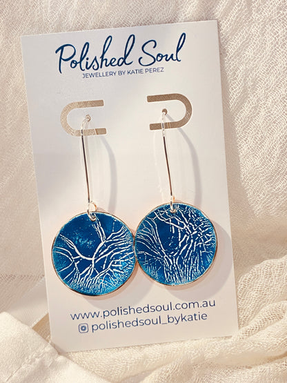 Earring Art - #050 - Copper Enamel Earrings