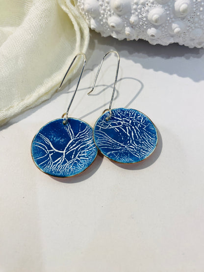 Earring Art - #050 - Copper Enamel Earrings