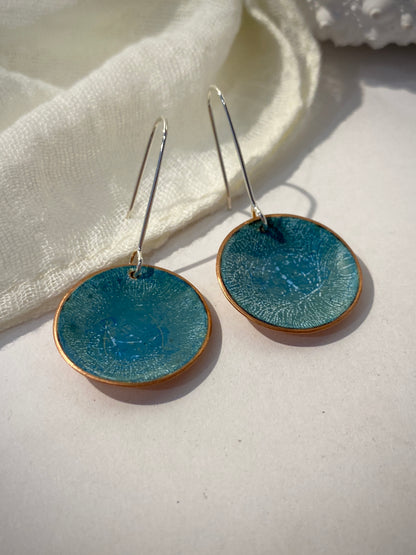 Earring Art - #056 - Copper Enamel Earrings