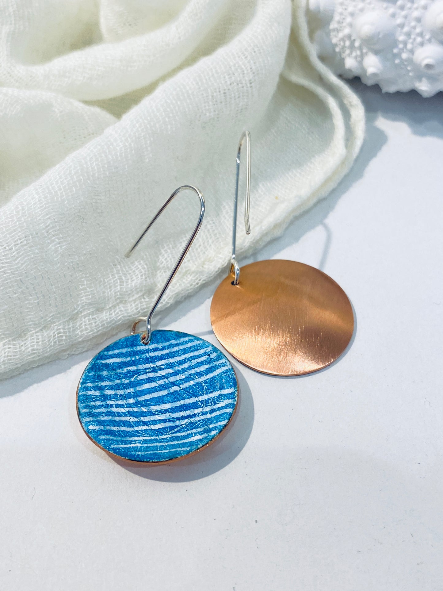 Earring Art - #054 - Copper Enamel Earrings
