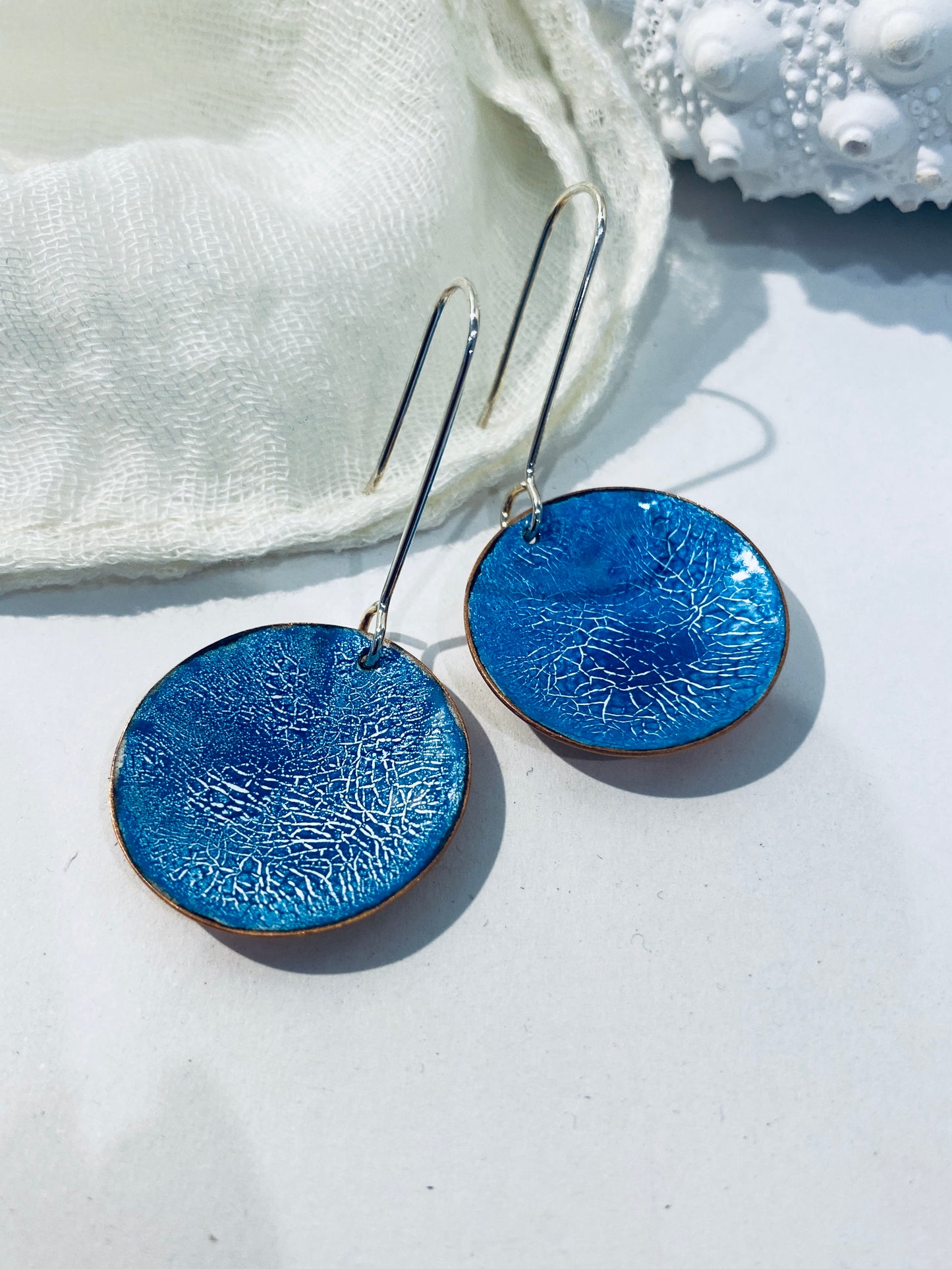 Earring Art - #059 - Copper Enamel Earrings