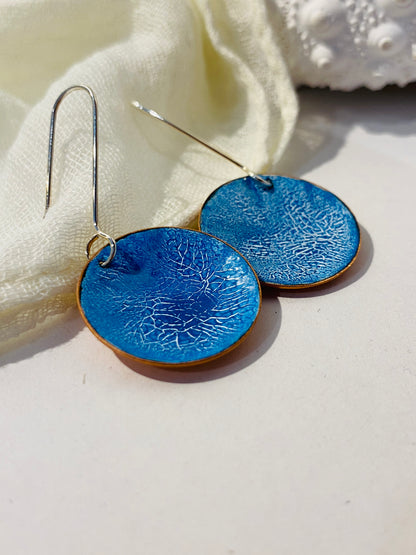 Earring Art - #059 - Copper Enamel Earrings