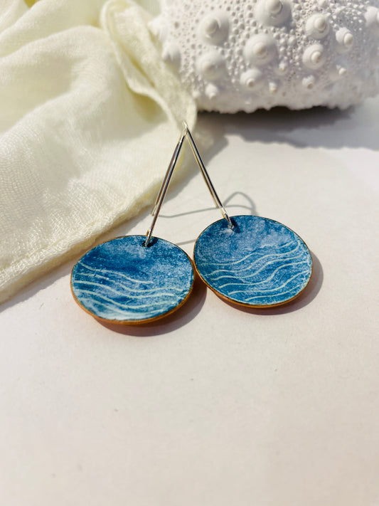 Earring Art - #058 - Copper Enamel Earrings