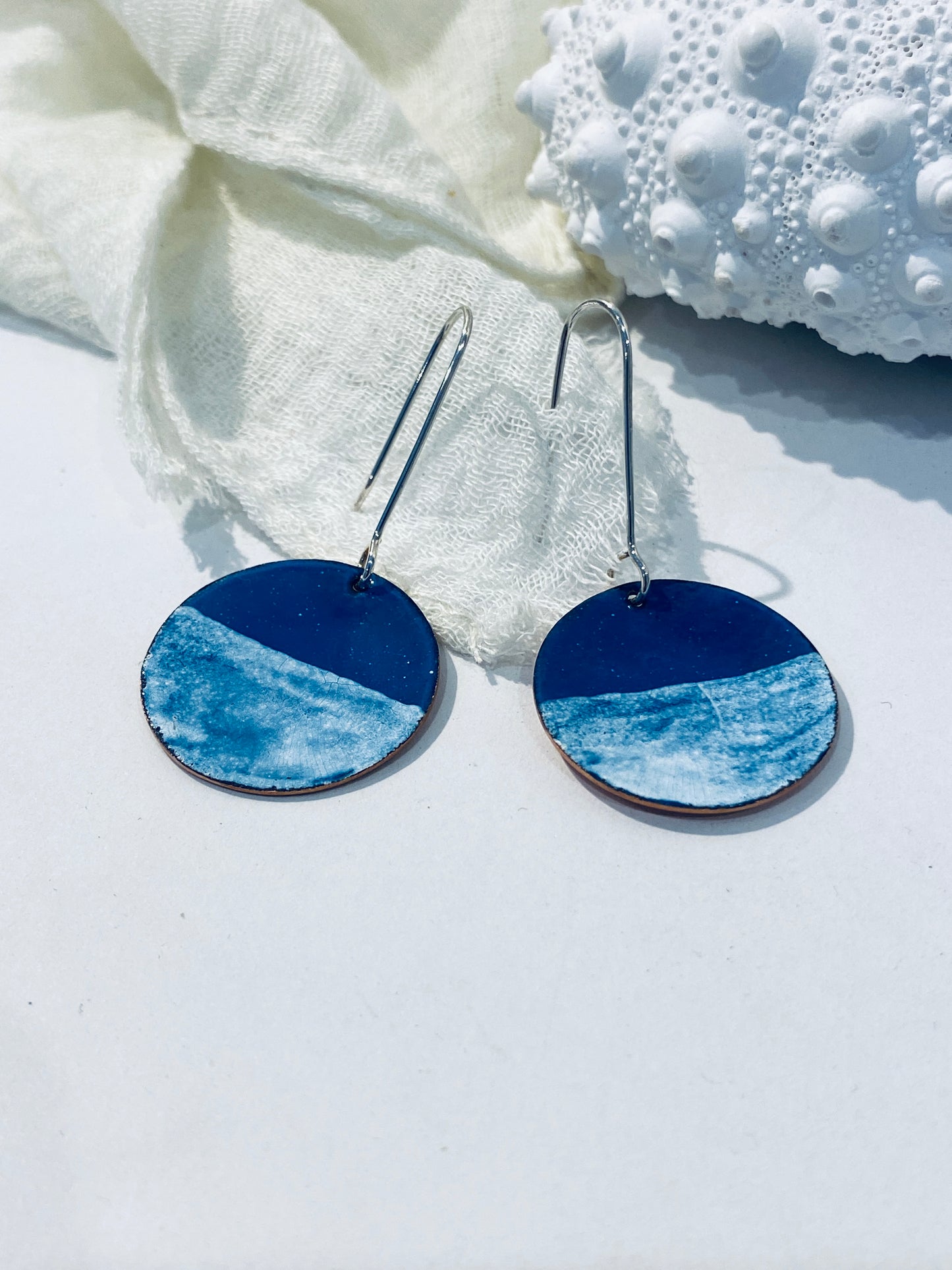 Earring Art - #051 - Copper Enamel Earrings