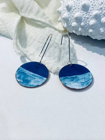 Earring Art - #051 - Copper Enamel Earrings