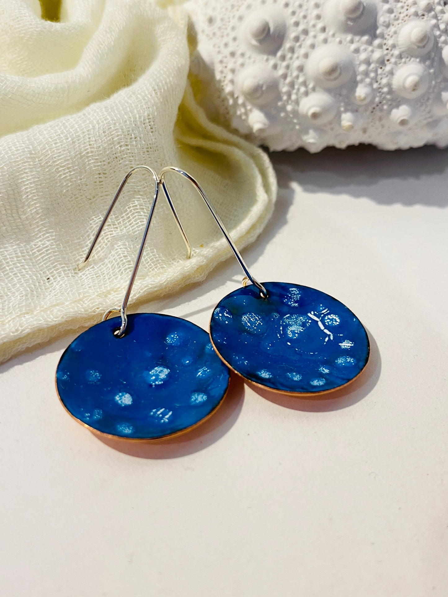 Earring Art - #052 - Copper Enamel Earrings