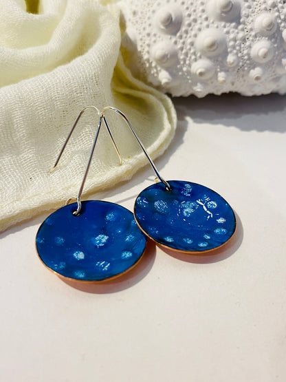 Earring Art - #052 - Copper Enamel Earrings