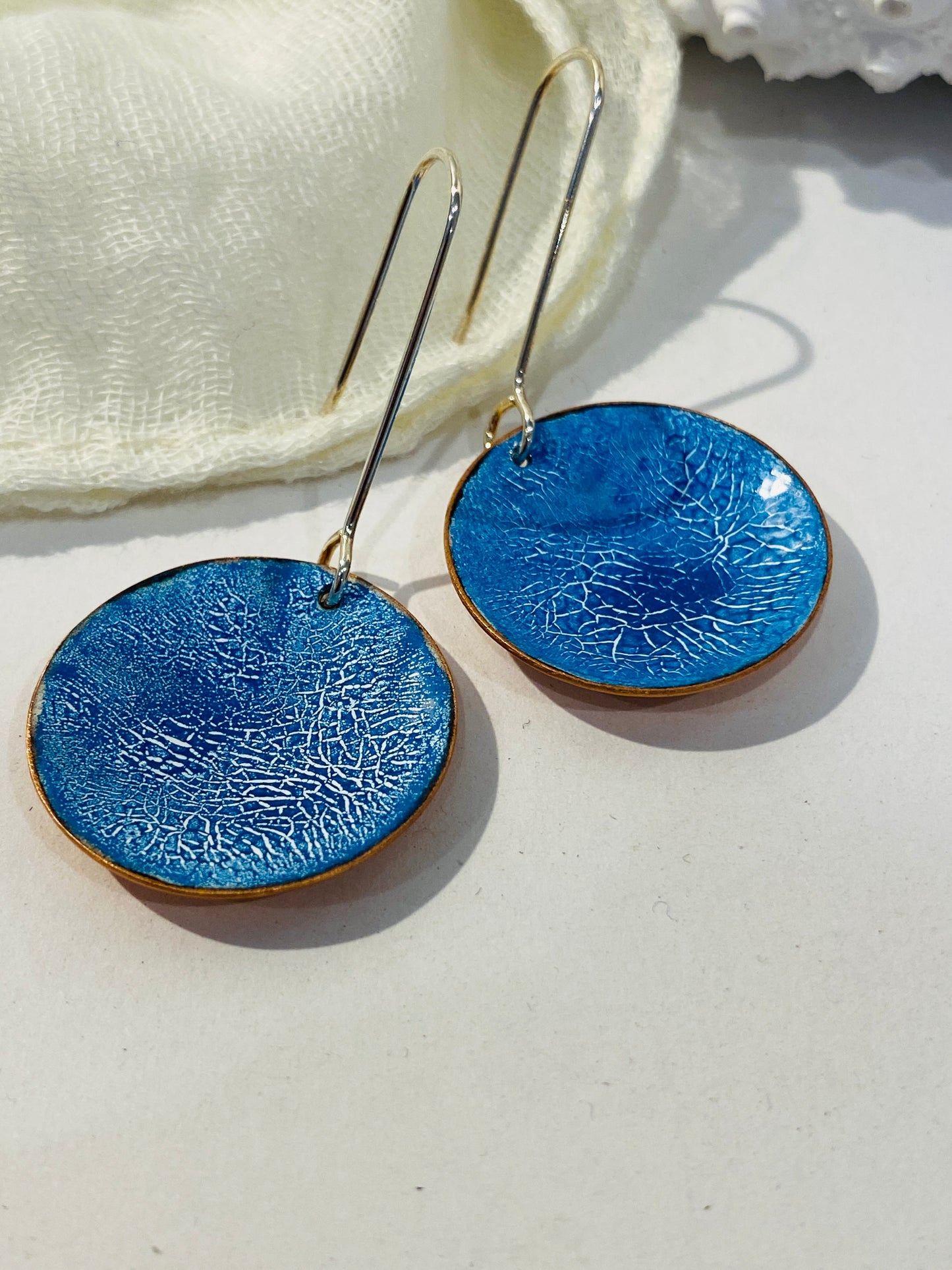 Earring Art - #059 - Copper Enamel Earrings