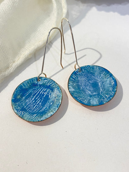 Earring Art - #060 - Copper Enamel Earrings