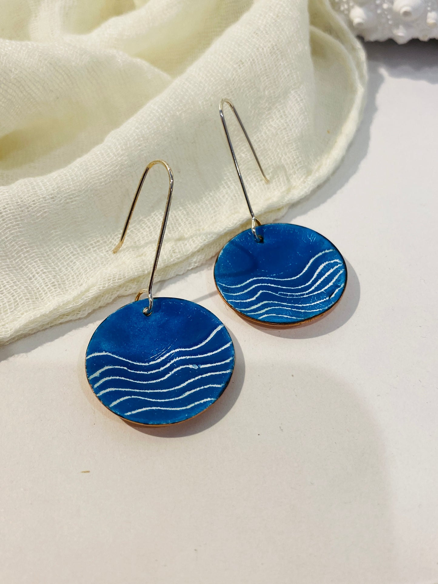 Earring Art - #055 - Copper Enamel Earrings