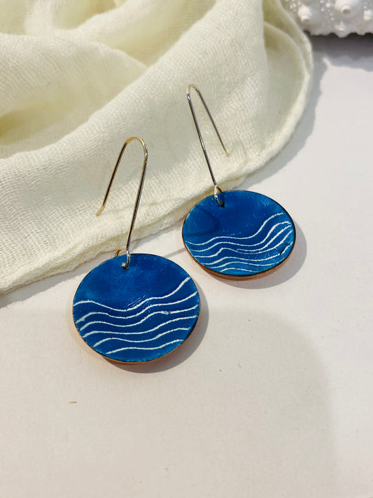Earring Art - #055 - Copper Enamel Earrings