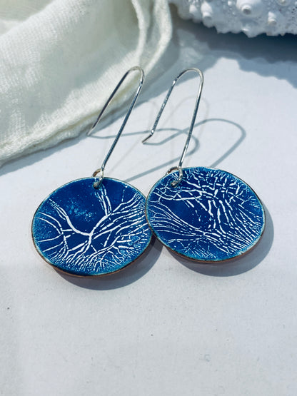 Earring Art - #050 - Copper Enamel Earrings