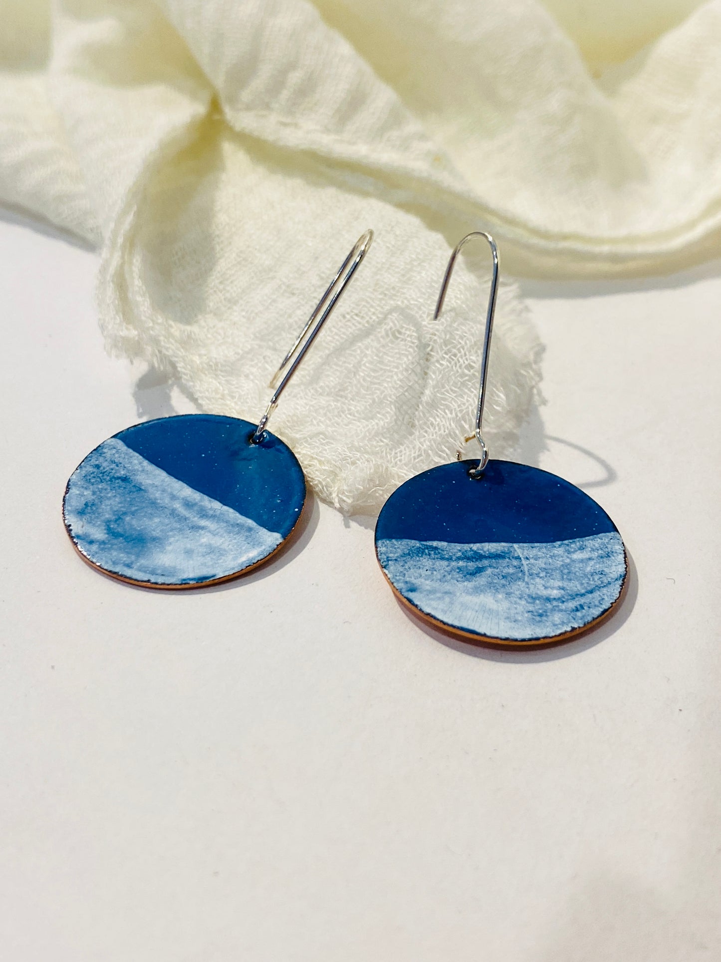Earring Art - #051 - Copper Enamel Earrings