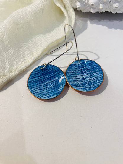 Earring Art - #057 - Copper Enamel Earrings