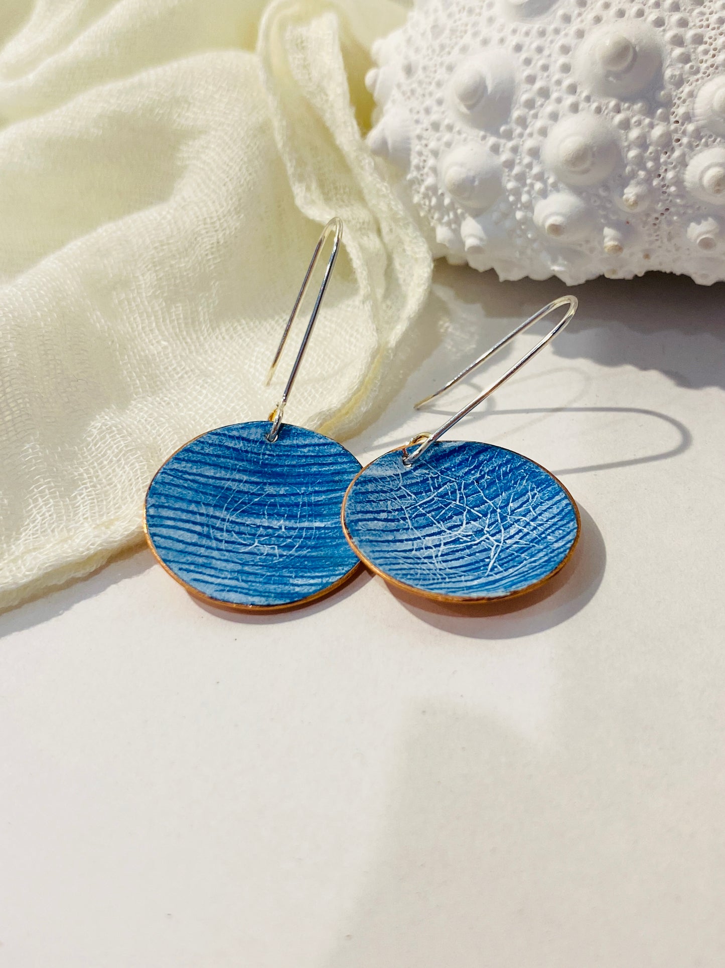 Earring Art - #057 - Copper Enamel Earrings