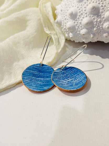 Earring Art - #057 - Copper Enamel Earrings