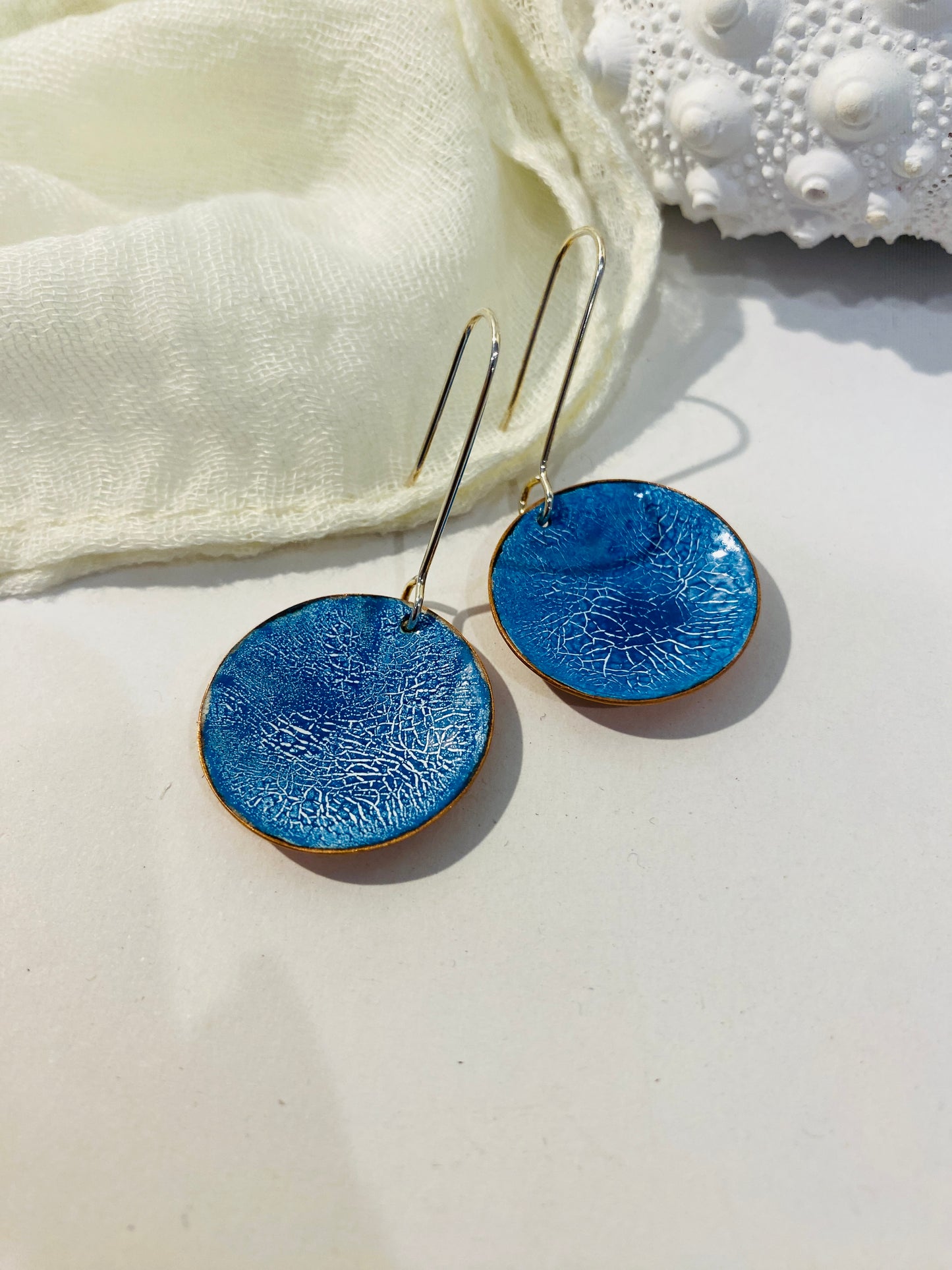 Earring Art - #059 - Copper Enamel Earrings