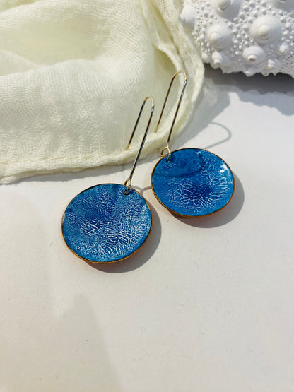 Earring Art - #059 - Copper Enamel Earrings