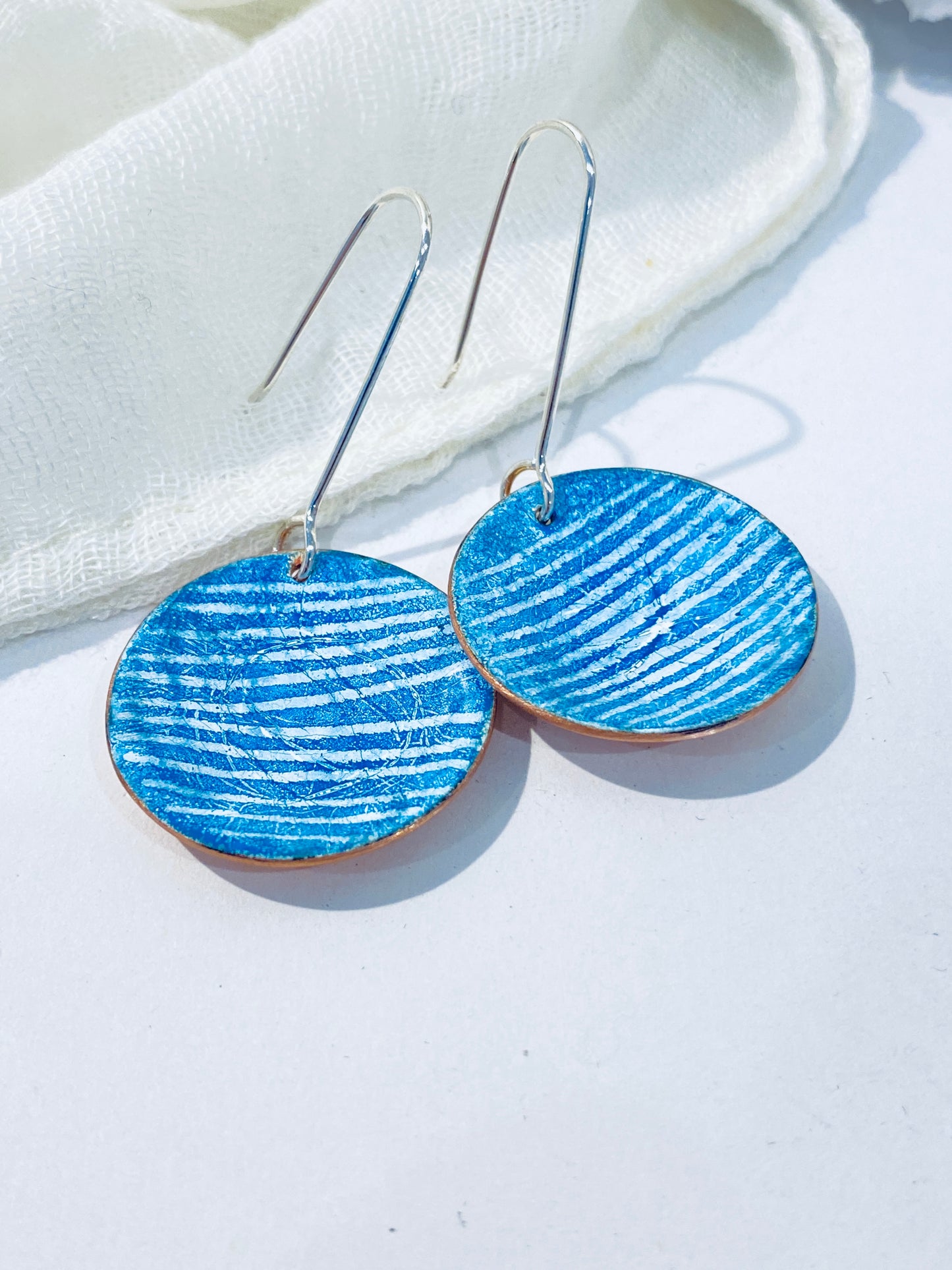 Earring Art - #054 - Copper Enamel Earrings