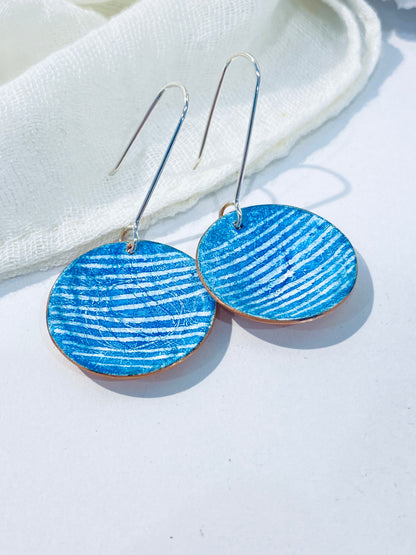Earring Art - #054 - Copper Enamel Earrings