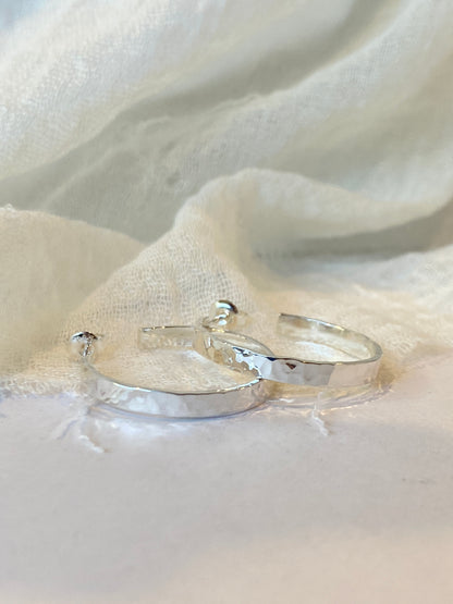Silver Tumbles - Hoop Earrings