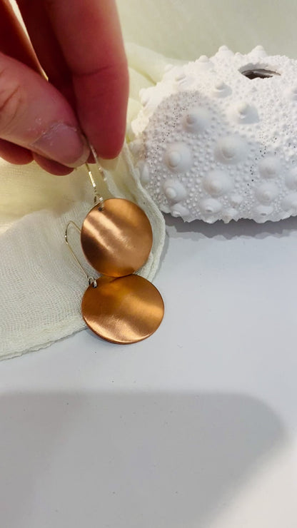 Earring Art - #059 - Copper Enamel Earrings