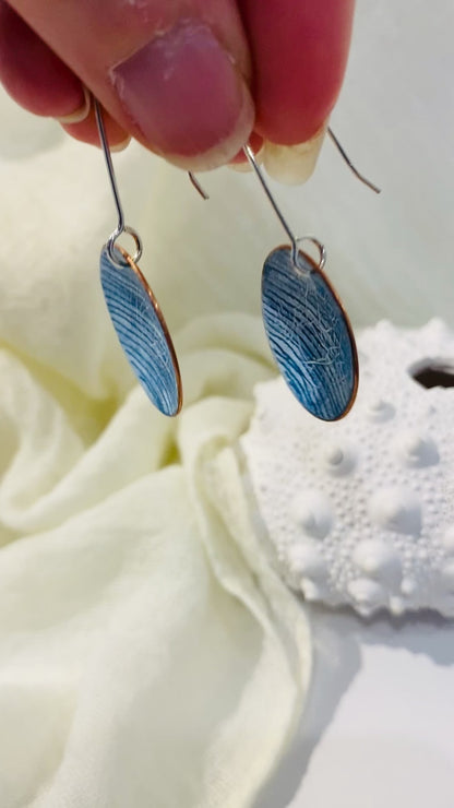 Earring Art - #057 - Copper Enamel Earrings