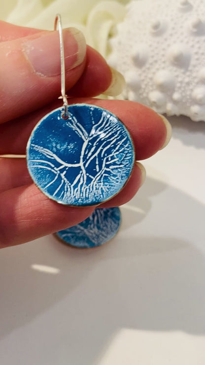 Earring Art - #050 - Copper Enamel Earrings