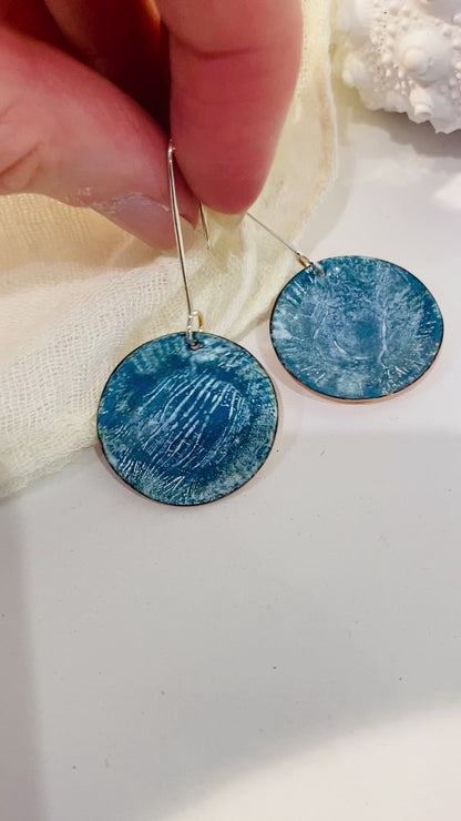 Earring Art - #060 - Copper Enamel Earrings