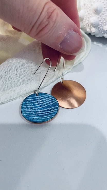 Earring Art - #054 - Copper Enamel Earrings